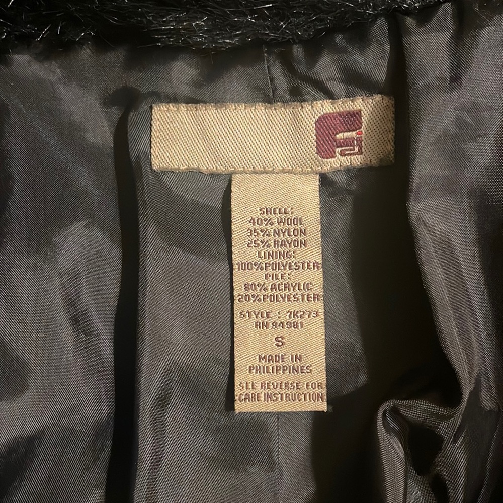 Black Boucle Coat - image 3